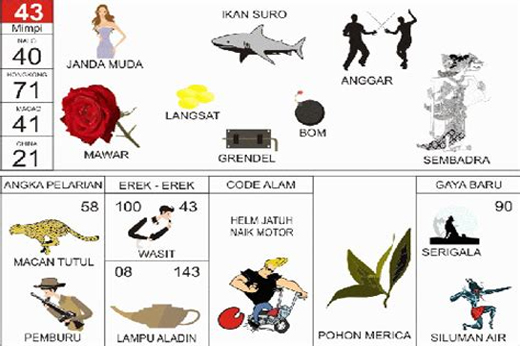 NOMOR EREK EREK 43 DI BUKU MIMPI 2D TERLENGKAP
